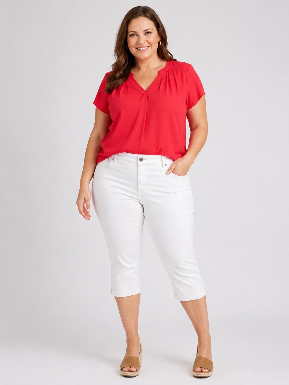 Coldwater Creek jeans Capri length color white size 16